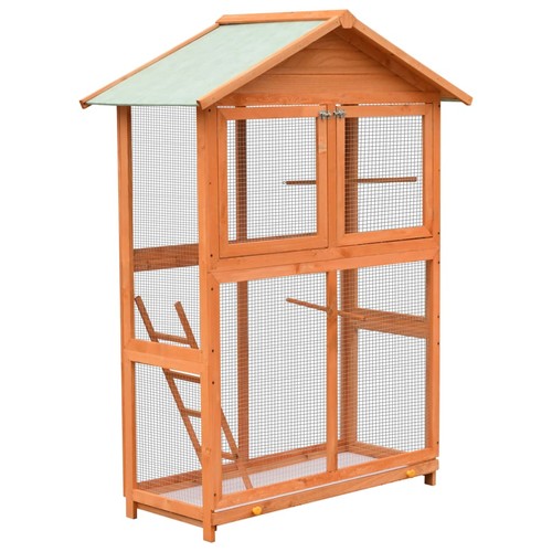 Cage oiseaux pin massif et - à,