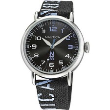 Montre Homme NAUTICA N83 NAPLSF015 Canvas Noir Sub 50mt