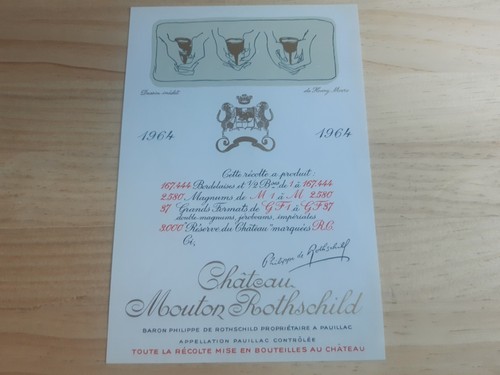 étiquette vin chateau mouton - étiquette,