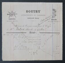 Invoice 1881 GAILLON FRAME STAIRCASE BOUTRY illustrated header 51