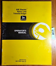 John Deere 65E Electric Nylon Line Trimmer Edger Tondeuse Owner Operator Manual