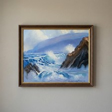 Tableau original huile vague