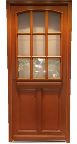 Porte entree bois vitree - bois,