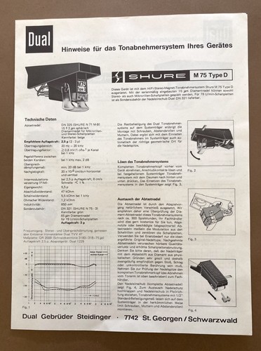 Cellule shure m75 type - cellule, d