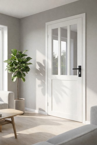 Bloc porte atelier blanc h204 - blanc,