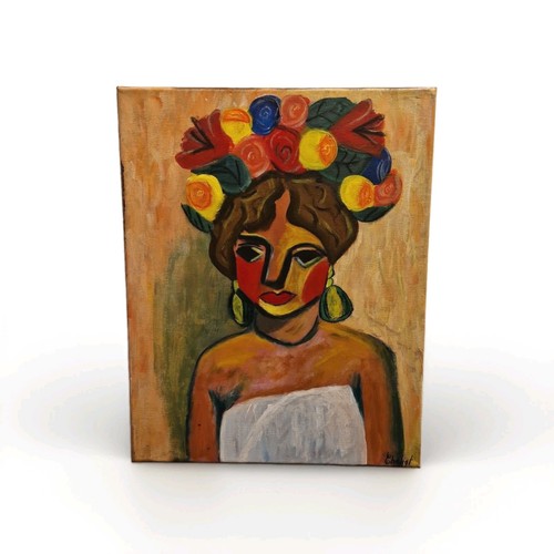Rose tableau portrait femme - tableau,