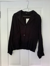 blazer fin col revers jacquard zara taille S