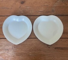 Heart Shaped Handmade Porcelain Plates Limoges France Jacques Pergay