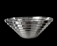 SIGNED 1977 ALESSI MAYA TIERED SERVING BOWL BY GIULIO CONFALONIERI STAINLESS
