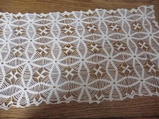 OLD ECRU CROCHET LINEN PLACEMAT 30 X 53 CM