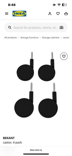 Ikea bekant casters - casters, wheels
