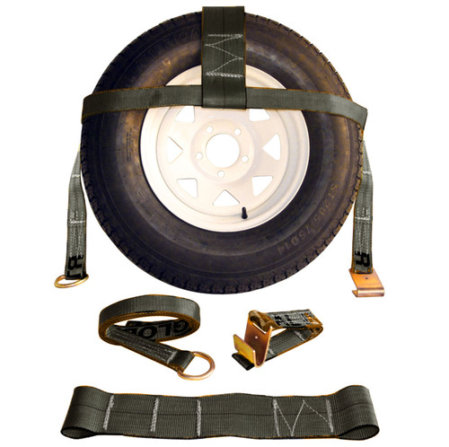 Black tow dolly tie down - black,