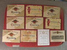 ++"0579"  LOT DE 10 ETIQUETTES ANCIENNES DE VIN