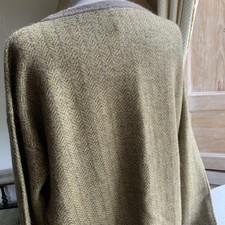 MASSIMO ALBA golden taupe Pullover Jumper alpaca wool yarn. Women size large 