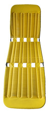VTG Kurz Yellow Folding Vinyl Tube Chaise Lounge Beach Lawn Chair Early 1960s