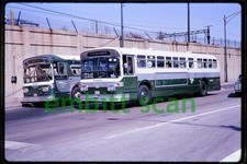 Original Slide, Chicago CTA Buses #8499 and #3010, in 1971
