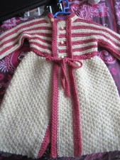 MANTEAU EN LAINE TRICOTE MAIN