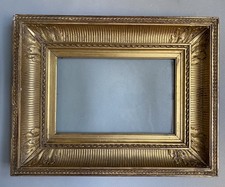 Antique Louis XVI Neoclassical Empire XIX 3P 3M 29X 18cm Channeled Gold Frame
