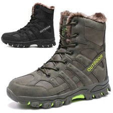 Winter Warm Snow Boots Hiking Work Boots Men's Tactical Military Desert Boots