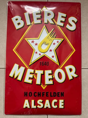 Tole plaque biere - biere, meteor