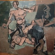 peinture sur toile, signée