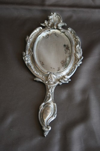 Miroir ancien face main en - miroir, à