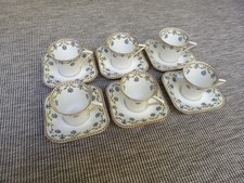 6 tasses et soucoupes Porcelaine Limoges LANTERNIER