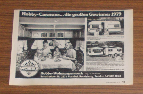 Rare advertising hobby caravan - advertising,