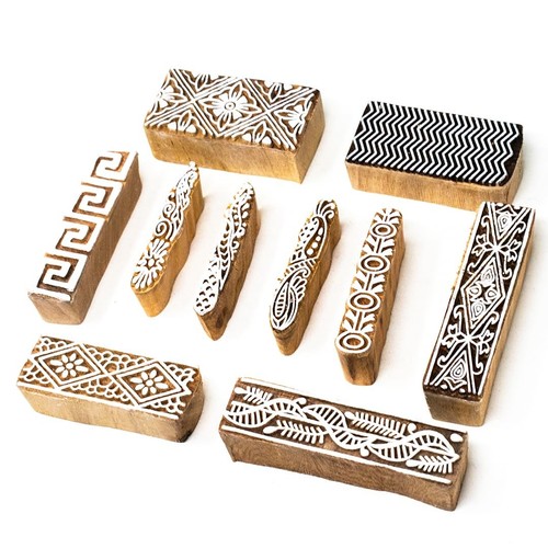 Ensemble tampons en - ensemble, bois