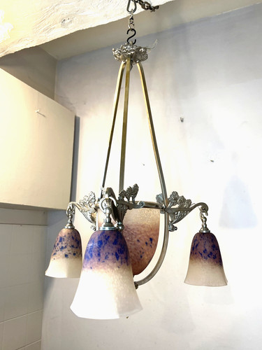Lustre art déco schneider - lustre,