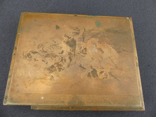 Quos ego plaque - quos, cuivre