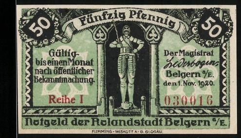 Monnaie nécessité belges - de,