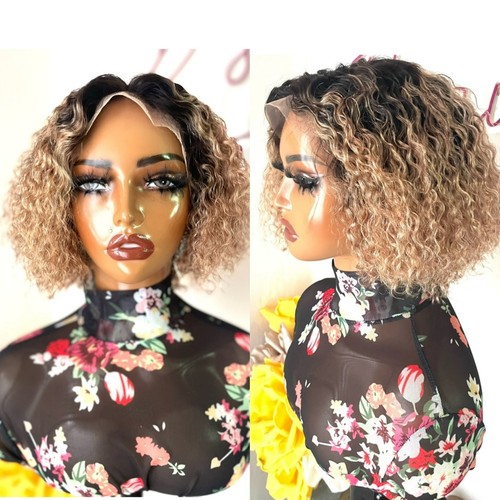 Pixie cut blonde water curl - cut,