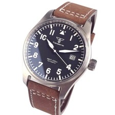 Retro Black 39mm Sapphire Pilot 200m Waterproof Miyota 8215 Automatic Men Watch