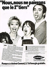 ADVERTISEMENT ADVERTISING 055 1982 CUENOD heat pumps