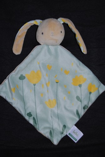 Doudou plat lapin - lapin, vert
