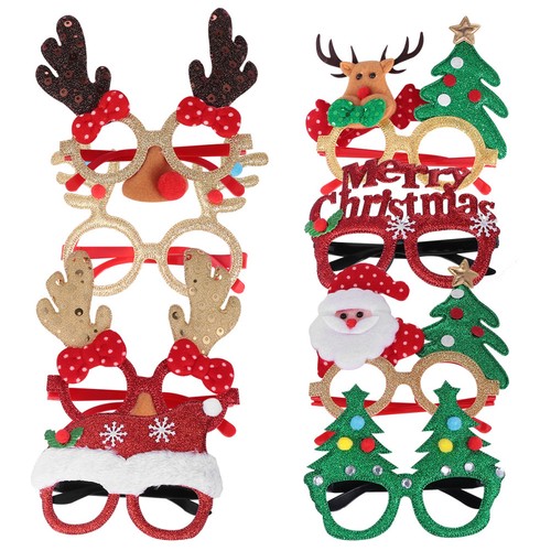 Reusable red christmas glasses - red,
