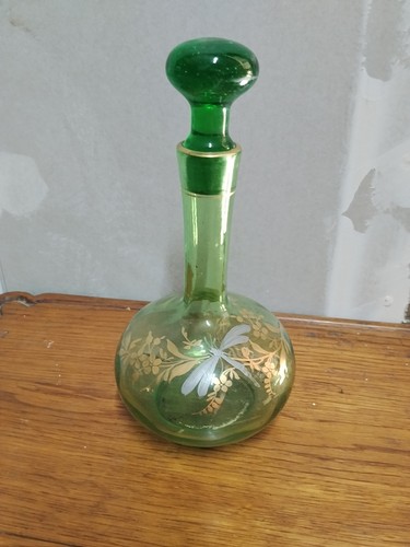 Carafe émaillée fleurs