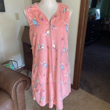 Jasmine Rose Pink Size M Sleeveless  Zip Robe/Cover Up Cocktail Print Pockets