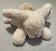 White Bunny Rabbit Doudou Et Compagnie Paris Plush Baby Lays Flat Soft Clean