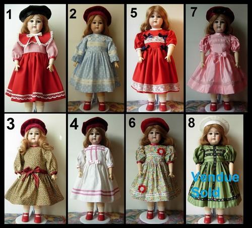 Robe pour poupée ancienne - poupée,