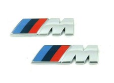 2x Genuine BMW M Fender Emblem Logo 51148058881 45x15mm NEW