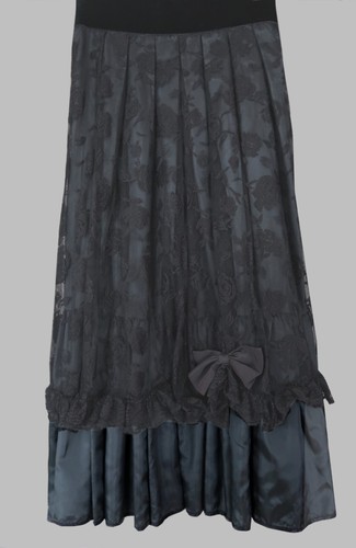 Jupe longue noire brigitte - noire,