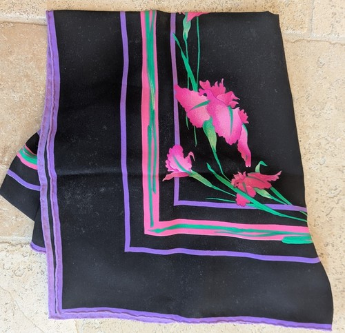 Foulard soie vintage - foulard, en