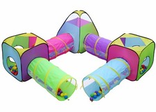 Kids 8pc Play Tent and Tunnel Pop up Playhouse Jungle Toy Set w/Bag, FAST SHIP!!