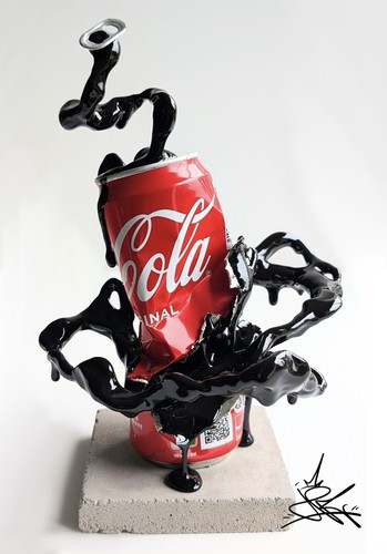 Sculpture cola street art - sculpture, cola,