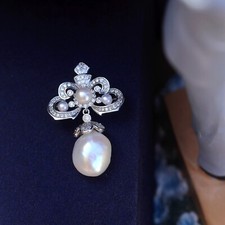 Broche Argenté Belle Epoque