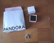 PANDORA : Collier Pendentif Tête de Mickey + Chaîne + 4 Charms Flottants 