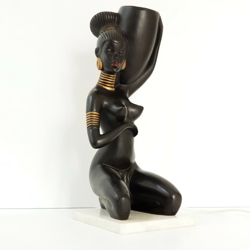 Lampe table africaine 1950 - de,