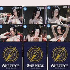 6×One Piece Doujin Card Boa Hancock Series Goddess Waifu ACG Custom DIY Textured